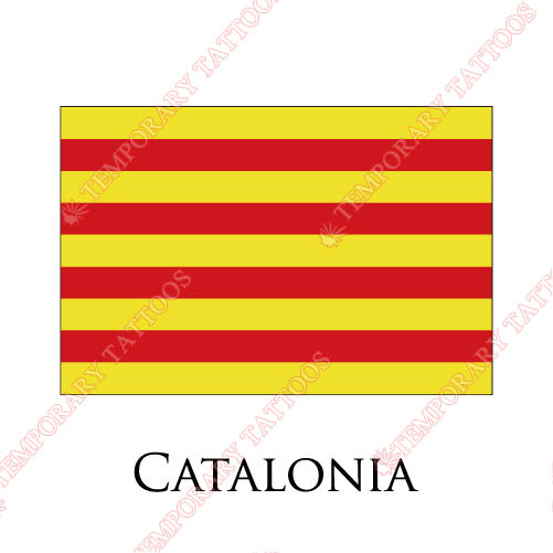 Catalonia flag Customize Temporary Tattoos Stickers NO.1844